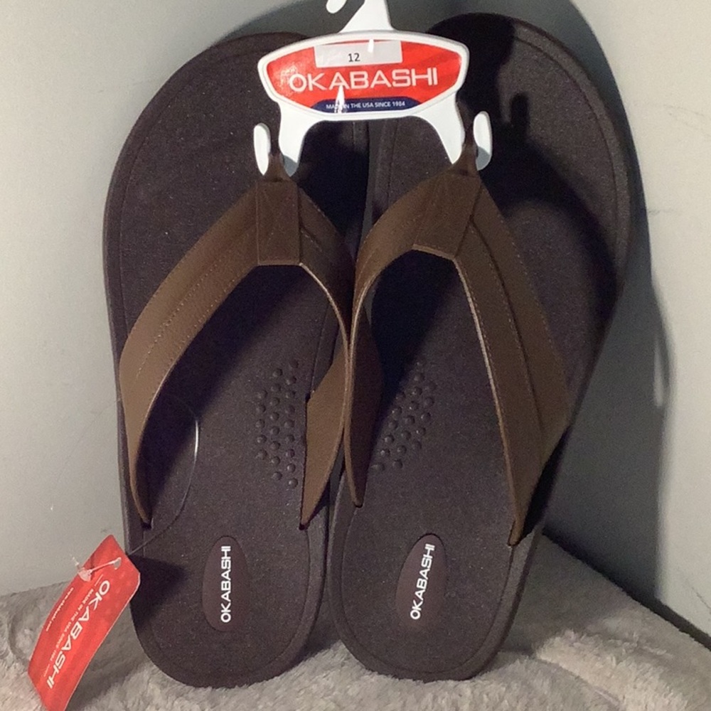 NWT Okabashi Surf Men’s Flip Flops Size 12